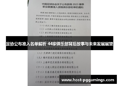 足协公布准入名单解析 44家俱乐部背后故事与未来发展展望